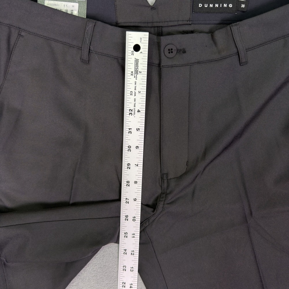 New Dunning Golf Mens Shorts 36 Black Performance Causal Textured 9" Inseam - Picture 4 of 7